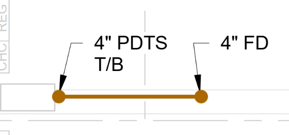 Heres a line with points. These points are only for looks as they are not tied to a count in accubid. (I dont want this)
